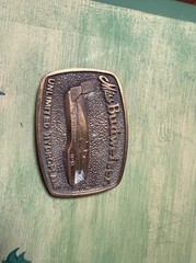 Vintage USA Made MISS BUDWEISER Belt Buckle UNLIMITED HYDROPLANE