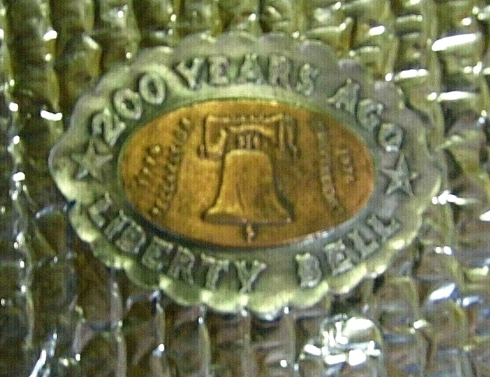 Vintage Brass Liberty Bell Belt Buckle 200 Years Ago Rare Philadelphia Y-37