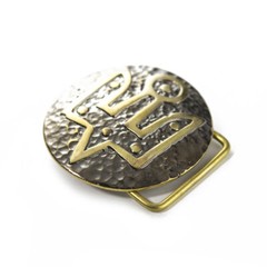 Brass belt buckle Yaroslav trident, Ukrainian symbol, Grand Prince of Kyiv
