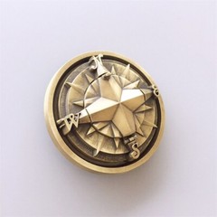 Antique Bronze Plated Compass Belt Buckle also Stock in the US