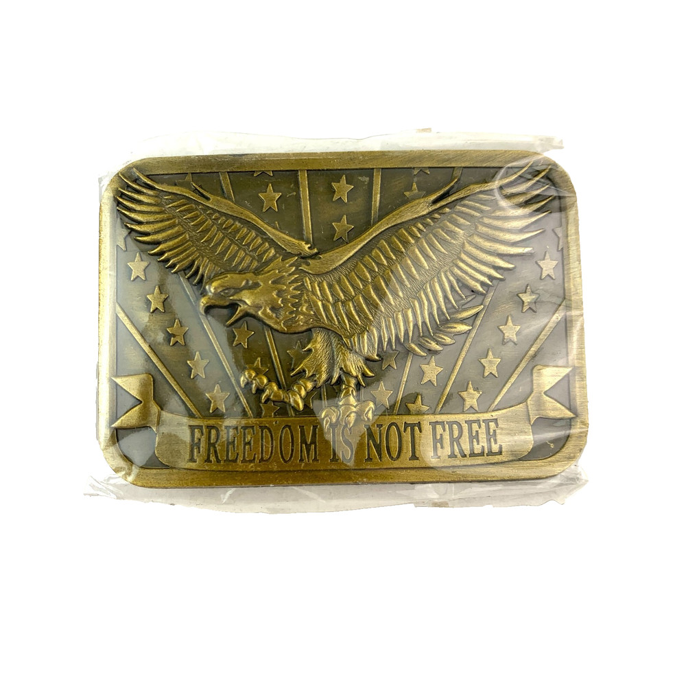 2014 Freedom Is Not Free Metal Belt Buckle Sponsor
