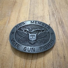 Vintage Limited Edition Numbered NRA Member Vote Gun Rights Pewter Belt Buckle