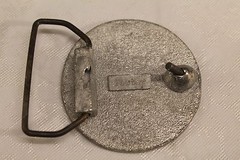 Couple Dancing – Pewter Circular Round Belt Buckle – Western, Square, Line, Etc
