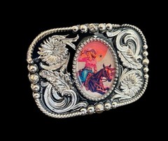 Vintage Style Pink Cowgirl Belt Buckle Western Rodeo Trophy for Women Gift Wear