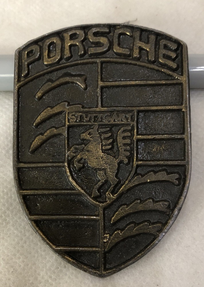 Vintage Belt Buckle Solid Brass Automotive Logo 2 5/8&Prime; L x 1 7/8 W Free Shipping