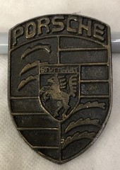 Vintage Belt Buckle Solid Brass Automotive Logo 2 5/8&Prime; L x 1 7/8 W Free Shipping
