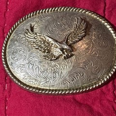 Eagle Belt Buckle Vintage Bronze Silver Tone / NICE!!