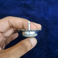 Natural K2 Jasper Silver Plated Belt Buckle Handmade Gemstone Western Boho