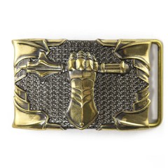 Military belt buckle Steel fist, Medieval, Military belt buckle; Armored buckle