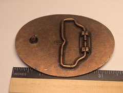 VINTAGE ANDOVER TRACTOR TRAILER SCHOOL BELT BUCKLE