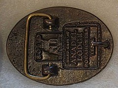Vintage Metal Belt Buckle, Solid Bronze, Corvette Club of Illinois, Sports Car