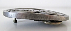 Buckles of America 3&Prime; INDIAN NICKEL BUFFALO COIN BELT BUCKLE BA-107 PEWTER AZ24