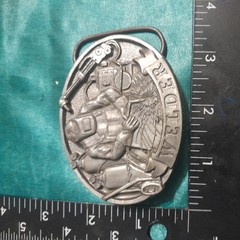 Welder buckle. Made In USA Wider belt, Solid Pewter
