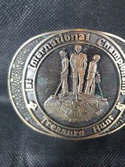 1979 3D 1ST INTERNATIONAL TREASURE HUNT Metal Detector BELT BUCKLE TEXAS ***