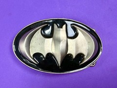 Batman Dc Comics Superhero S07 Black & Grey Raised 3D GTO Oval Belt Buckle