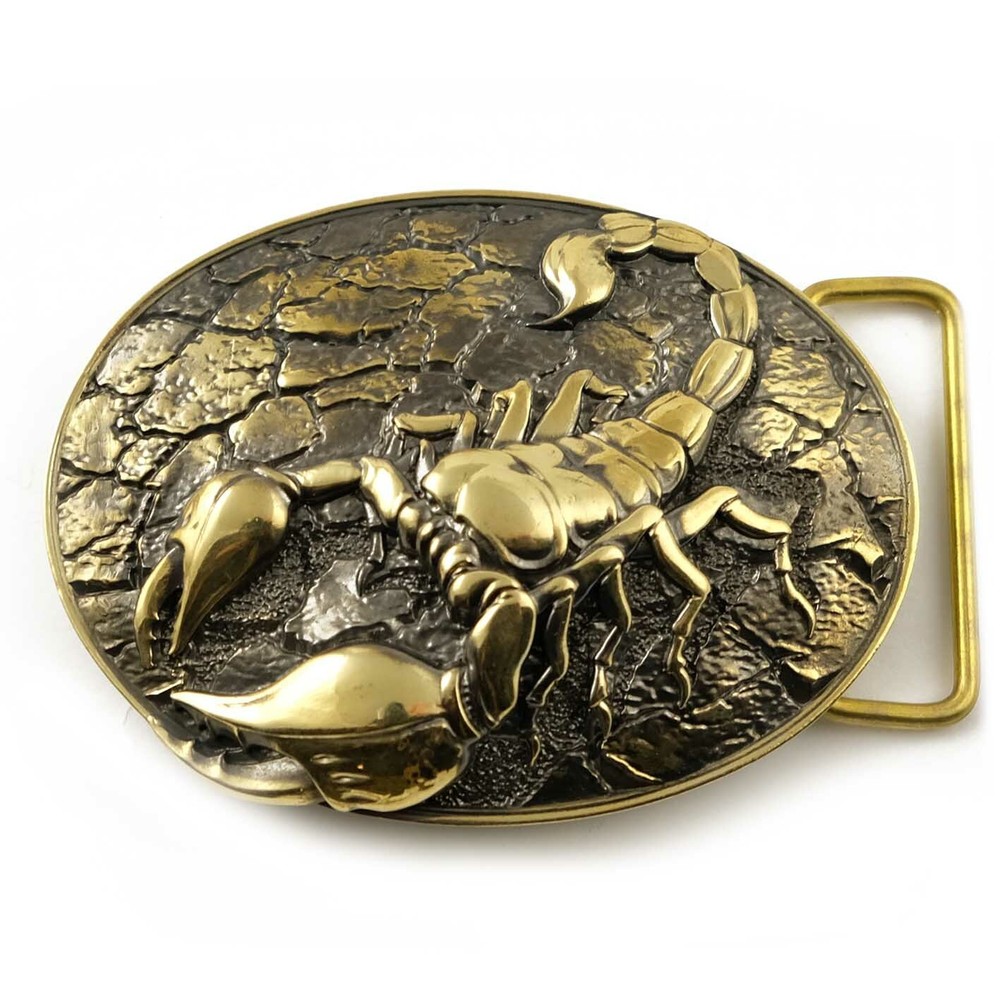 Scorpion belt buckle, Scorpion solid brass belt buckle for casual belt