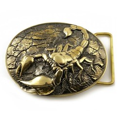 Scorpion belt buckle, Scorpion solid brass belt buckle for casual belt