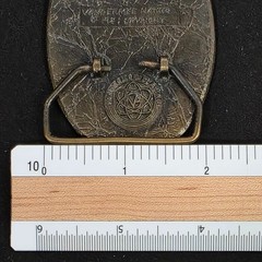 1981 Trinity Anglers Colorado Belt Buckle Vandermee Plating Vintage USA