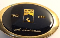 Alaska Highway 1942-1992 50th Anniversary belt buckle