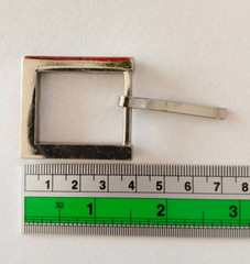Classic Silver Belt Buckle 4 x 3.5 cm ,Used, Great for Belt Making or Collection