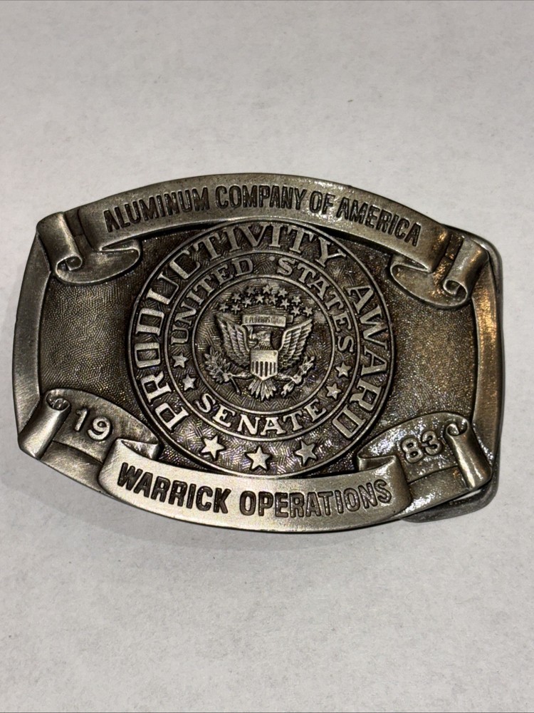 Belt Buckle – Aluminum Company of America, Warrick Operations, 1983, US Senate P