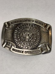 Belt Buckle – Aluminum Company of America, Warrick Operations, 1983, US Senate P
