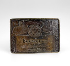 Vintage 1970&rsquo;s Budweiser Anheuser-Busch Belt Buckle 3”x2” Made in USA!