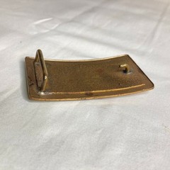 Very Rare Vintage Western Brass Saddle & Buckaroo Boots Cowboy Belt Buckle