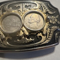 Coins Belt Buckle Nickels Coins 1989