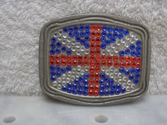 BELT BUCKLE – NICE RED-WHITE & BLUE BELT BUCKLE