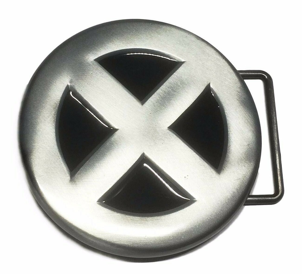 X-Men Logo Silvertone Metal Belt Buckle
