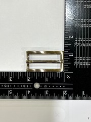 Solid Brass Satin Nickel Belt Buckle Made in Italy Fits 0.79&Prime; Belt Strap
