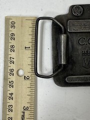 C.C. Canadian Club Whiskey Belt Buckle From Bergamot Brass Works 1975