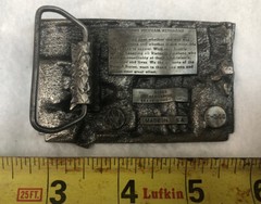 Vietnam Veteran Enameled Belt Buckle 1983 Bergamot Made In USA