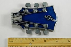 Blue Guitar Headstock Belt Buckle