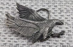 Vintage The Great American Buckle Co Belt Buckle Mens Silver Eagle 1979 Edition
