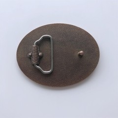 Antique Red Copper Plated Western Rope Oval Custom Blank Belt Buckle for Engrave