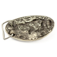 Taurus german silver belt buckle, Taurus Bull Horoscope Astrological Zodiac Sign