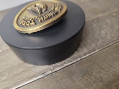 Smith Tool Oval Gold Metal Western Belt Buckle Tools Theme Logo Fits 1.5in