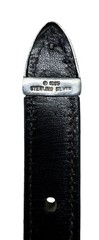 Alexander’s Sterling Silver 4-Piece Belt Buckle Set w/Black Alligator Belt Sz 42