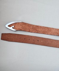 Armani Jeans Casual Belt Mens Sz 37&Prime;-41&Prime; Rough Distressed Leather 1.7&Prime; Brown