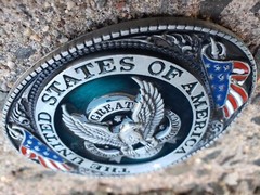 The United States Of America Eagle Flag Belt Buckle 3D Aluminum 3.2 oz New