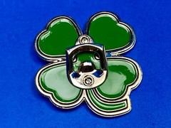 Lucky four leaf clover shamrock novelty bottle opener belt buckle
