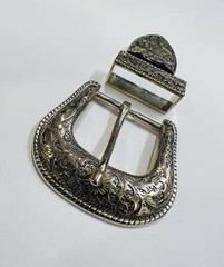 3 piece western buckle set Cowboy Leather Belt Buckle Men & Women (1.5&Prime;,38mm)