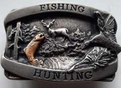 Hunting and Fishing Fishermans Belt Buckle