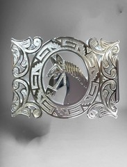 Men’s Western Horse Belt Buckle Hebilla Vaquera Charra Rodeo Resacada Caballo