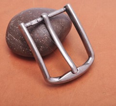 40mm Men Silver Quality Classic DIY Leathercraft Heel Bar Prong Pin Belt Buckle
