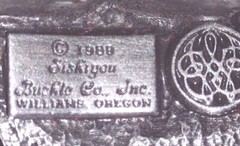 Belt Buckle Bald Eagle Pewter Big Cabin Siskiyou 1989 American Patriotic USA