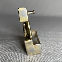 Louis Vuitton LV Iconic Gold Tone Belt Buckle ONLY Unisex #M0568U Vintage