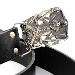 Thor&rsquo;s Hammer german silver buckle, Scandinavian Old Norse Mjolnir belt buckle